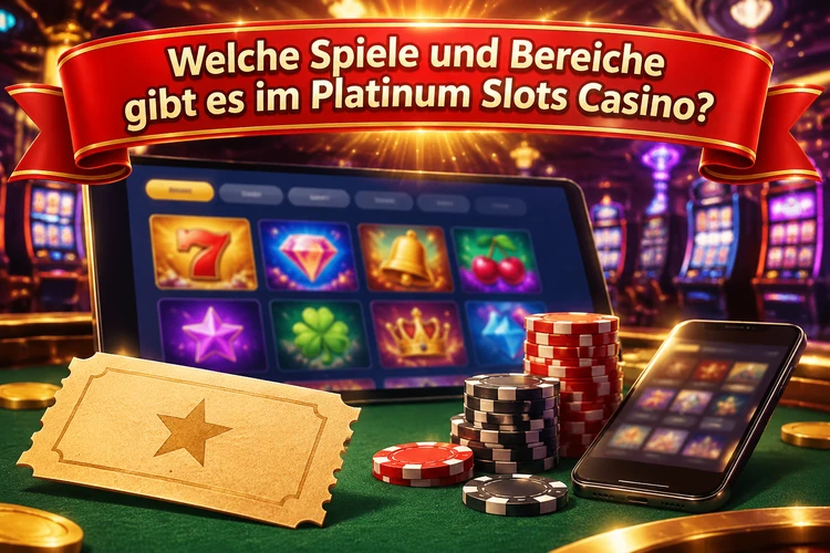 Welche Spiele und Bereiche gibt es im Platinum Slots Casino?