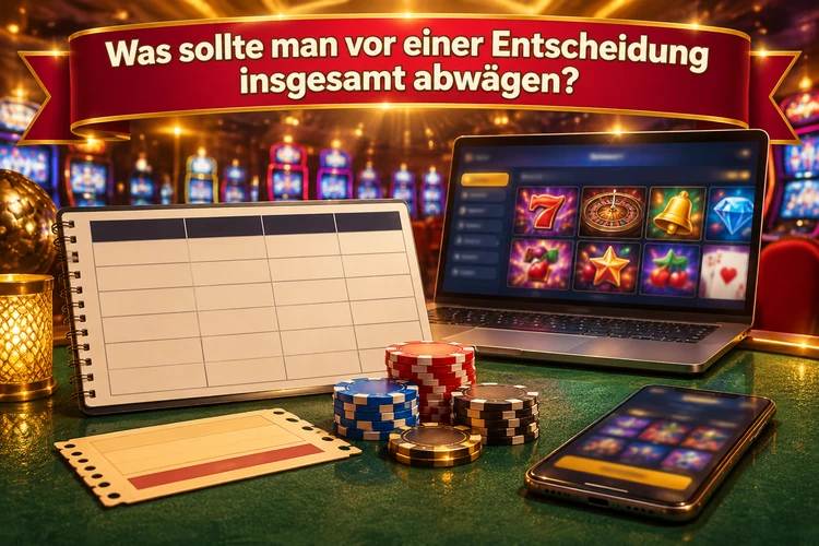 Was sollte man vor einer Entscheidung insgesamt abwägen?